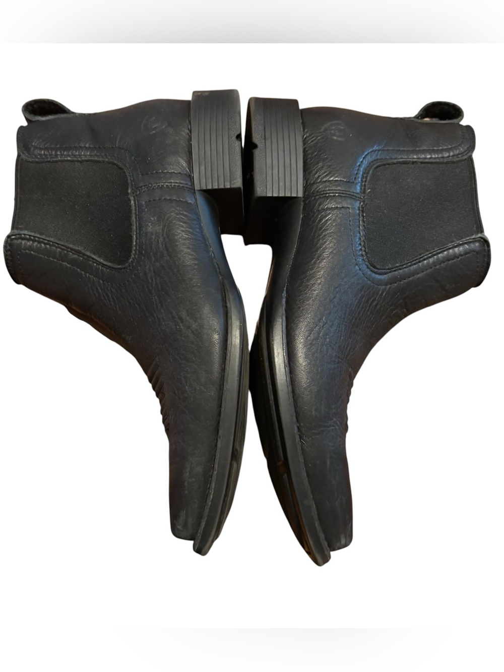 Ariat Booker Ultra Leather Western Chelsea Boots Square Toe Black -Men’s 10 D - Picture 5 of 15